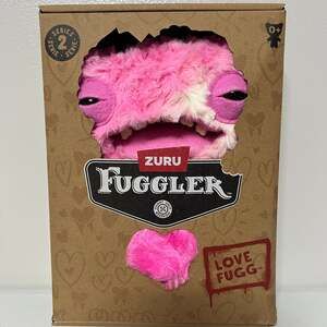 Pink ZURU Fuggler Love Fugg Series 2 Wide Eyed Weirdo Pink Plush Funny Ugly Mons